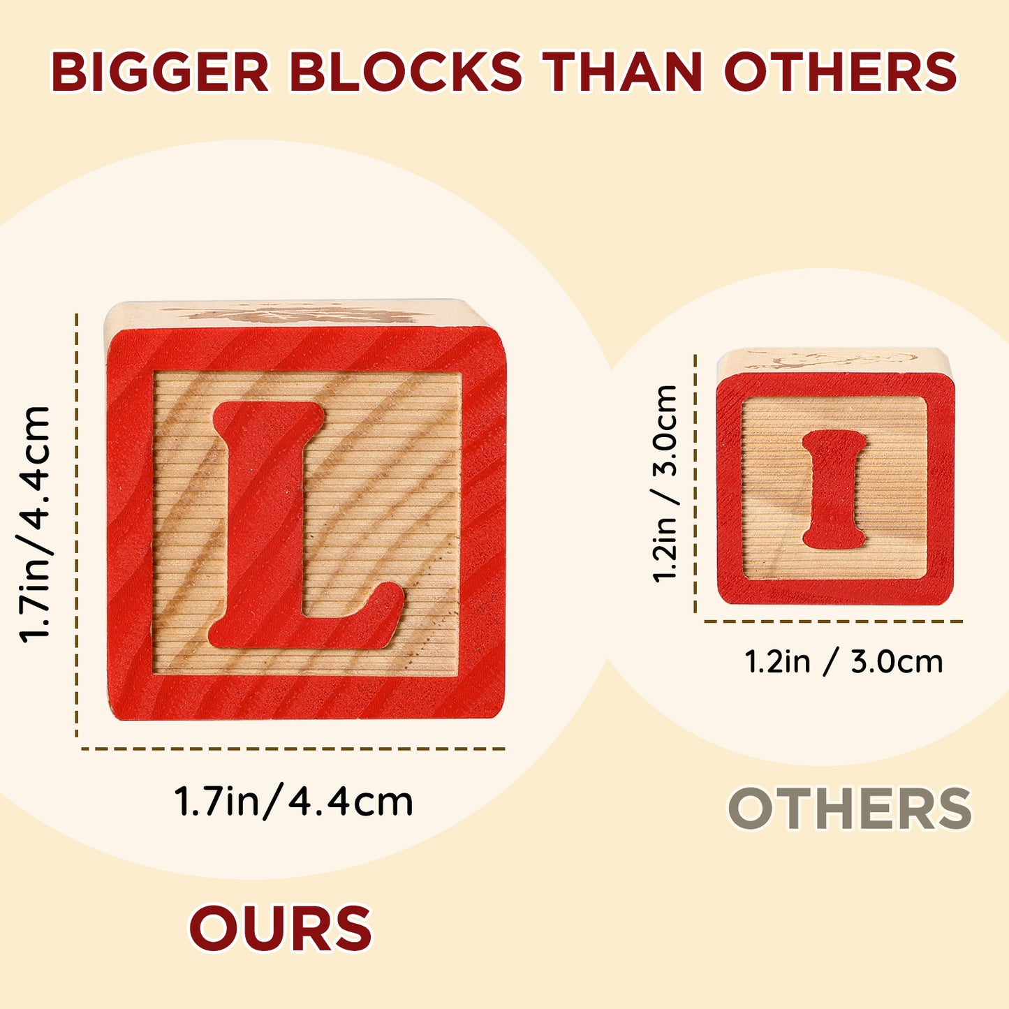 Wooden Alphabet Building Blocks