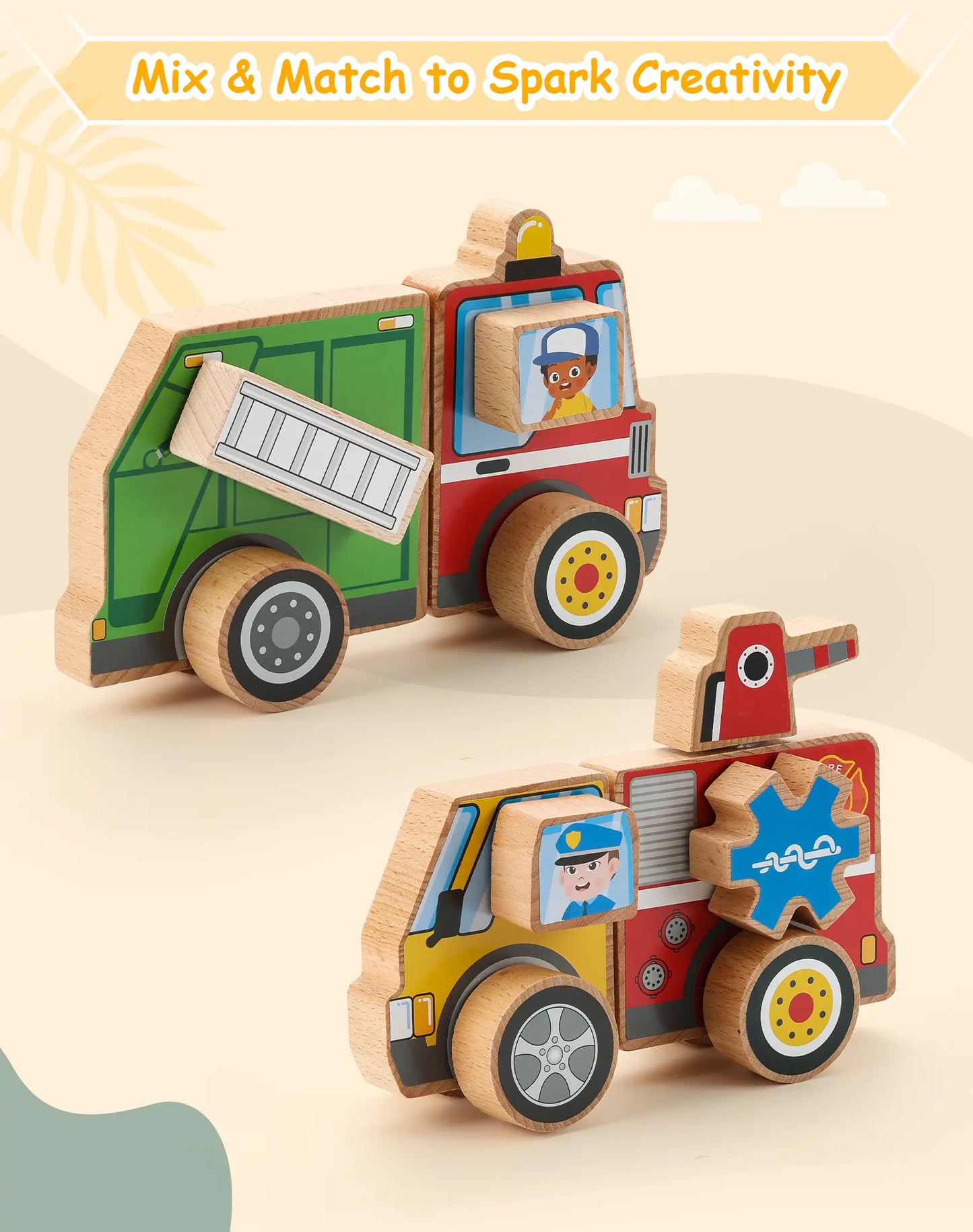 Emergency Vehicle Toys Snap & Take-Apart