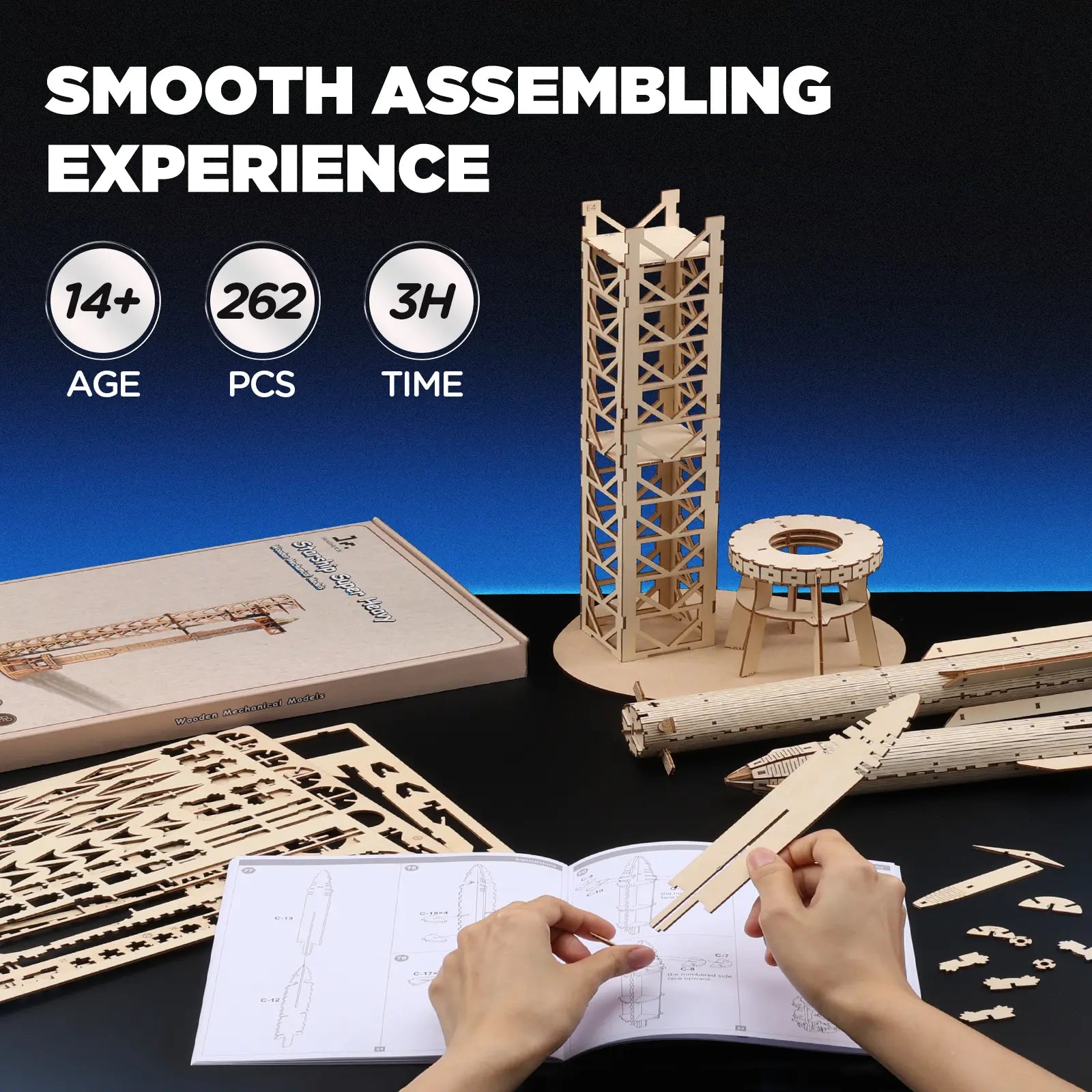 3D Puzzle Space-X Starship Super Heavy Booster | SainSmart Jr. Toys