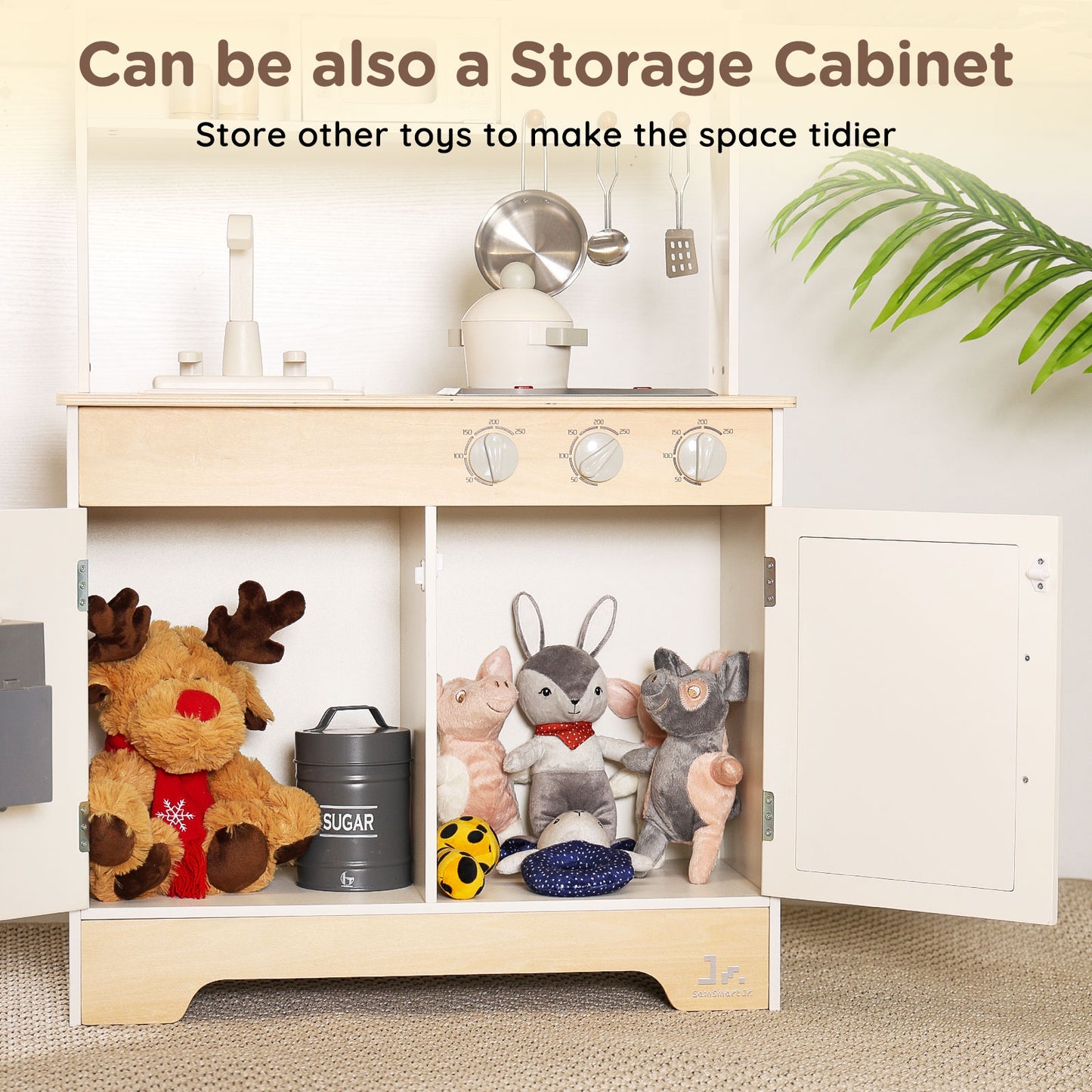 Wooden Play Kitchen Set, M Size
