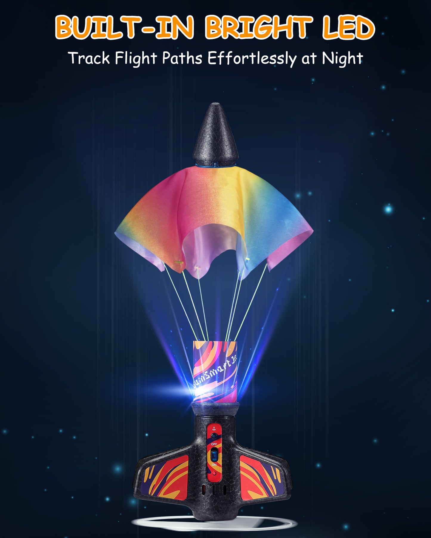 Motorized Air Rocket Toy with Flame Theme