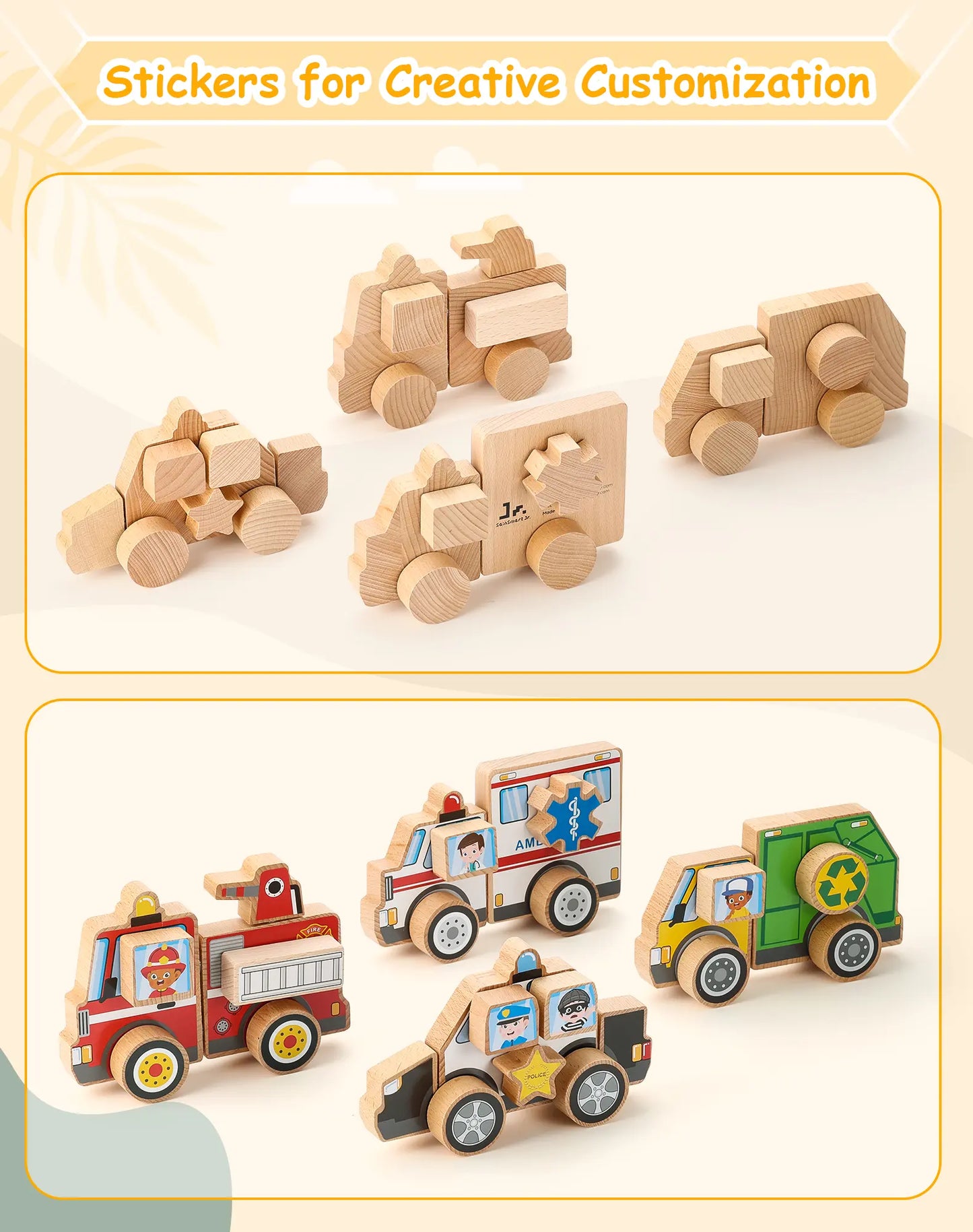 Emergency Vehicle Toys Snap & Take-Apart