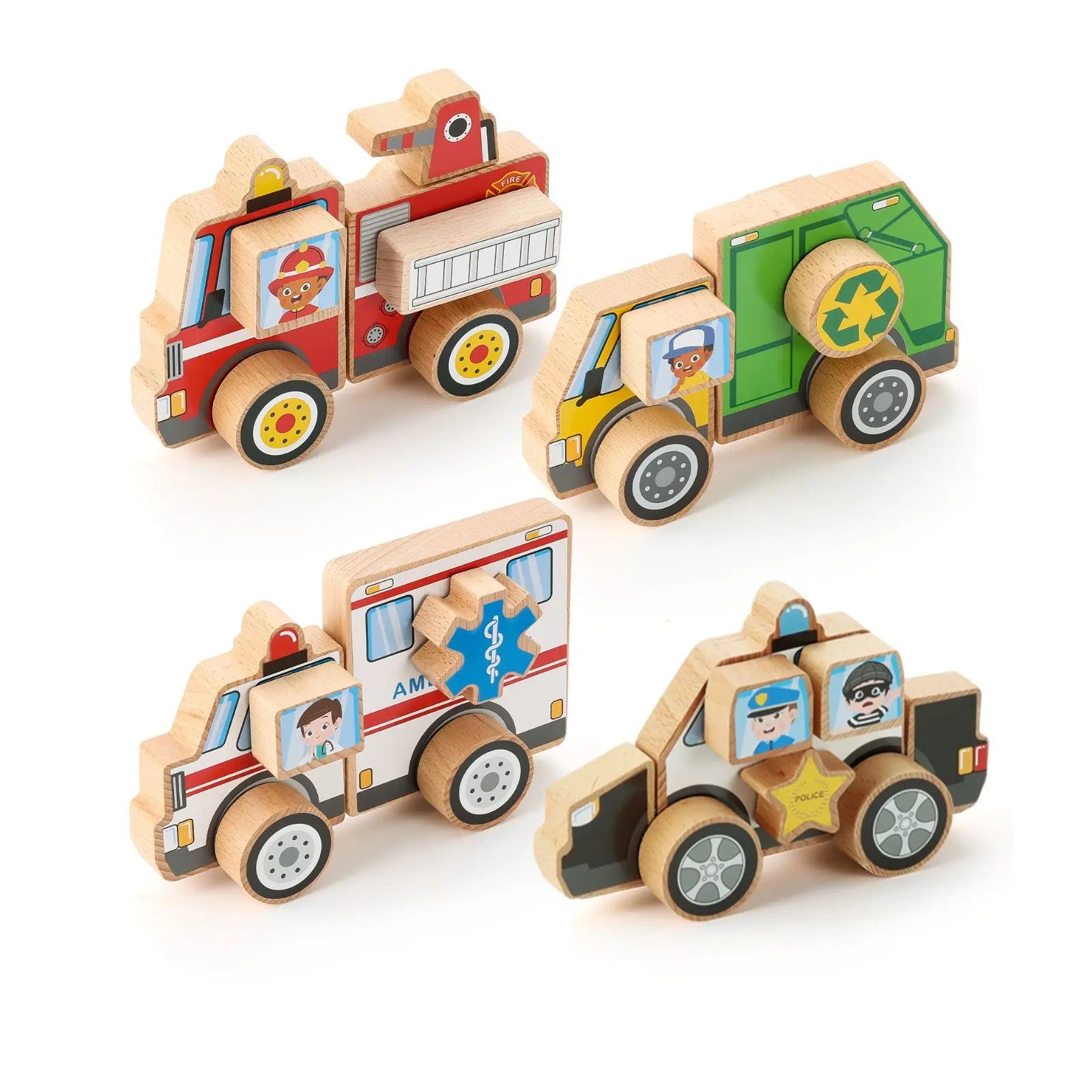 Emergency Vehicle Toys Snap & Take-Apart
