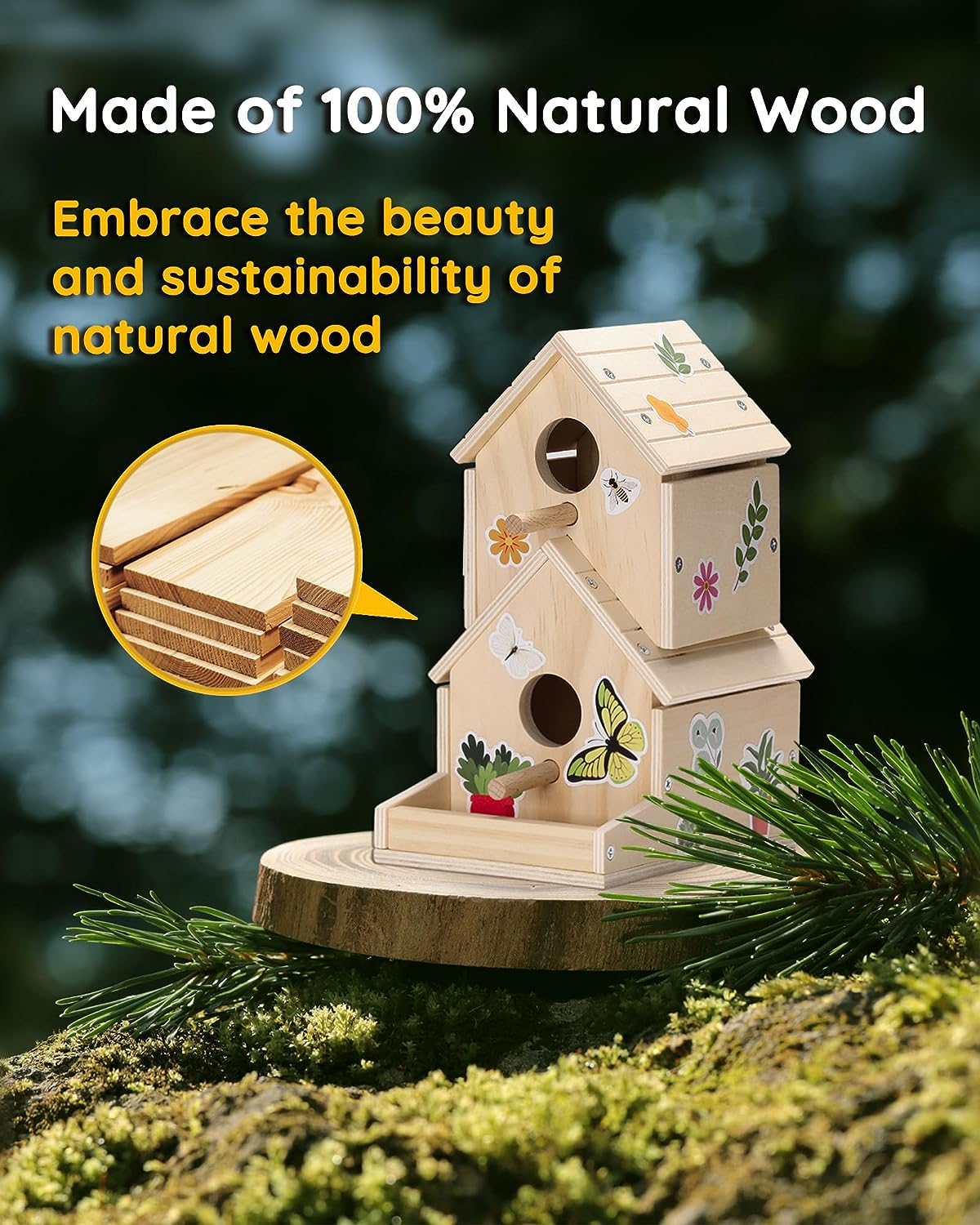 Wooden Toys Bird House Kit for Kids