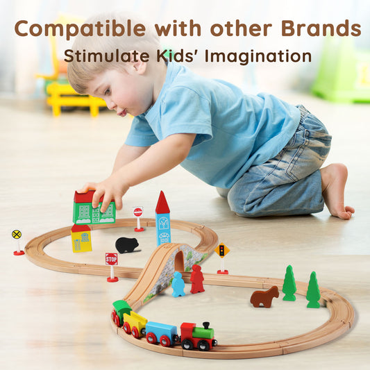 compatible with other brands wooden trains