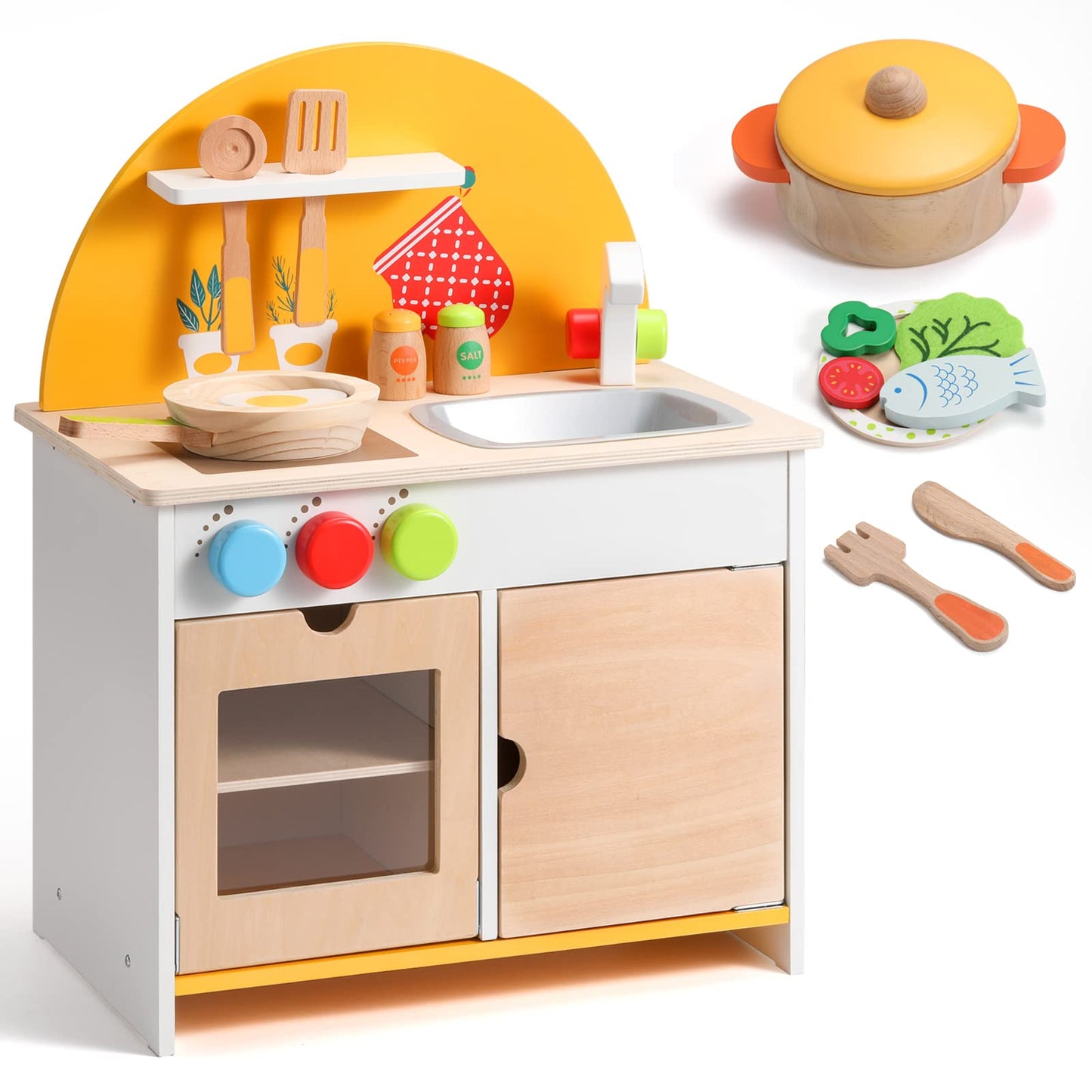 Wooden Kitchen Playset-1