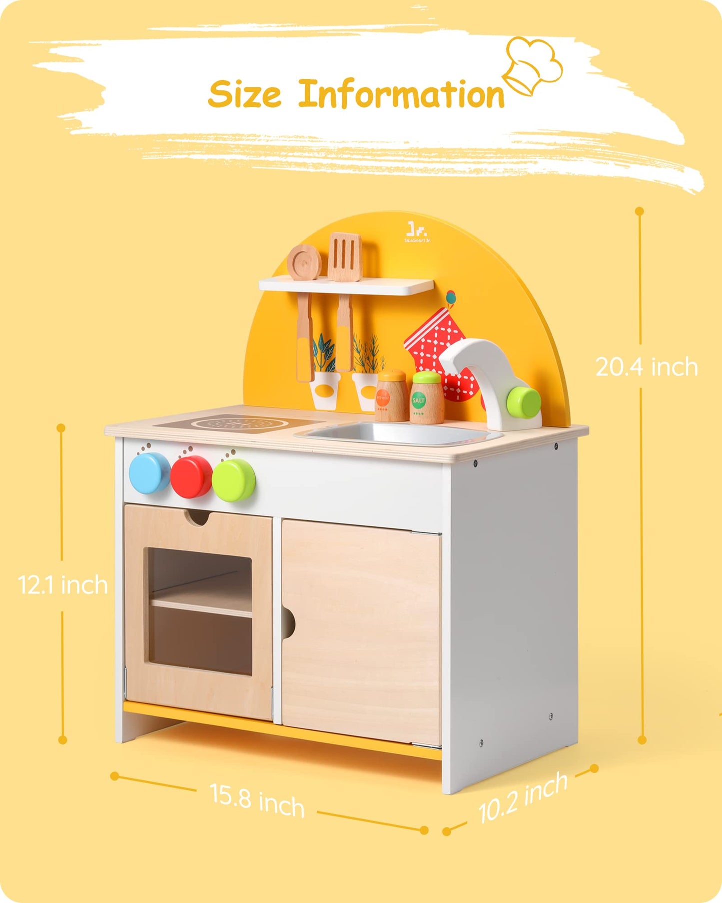 Wooden Kitchen Playset-size