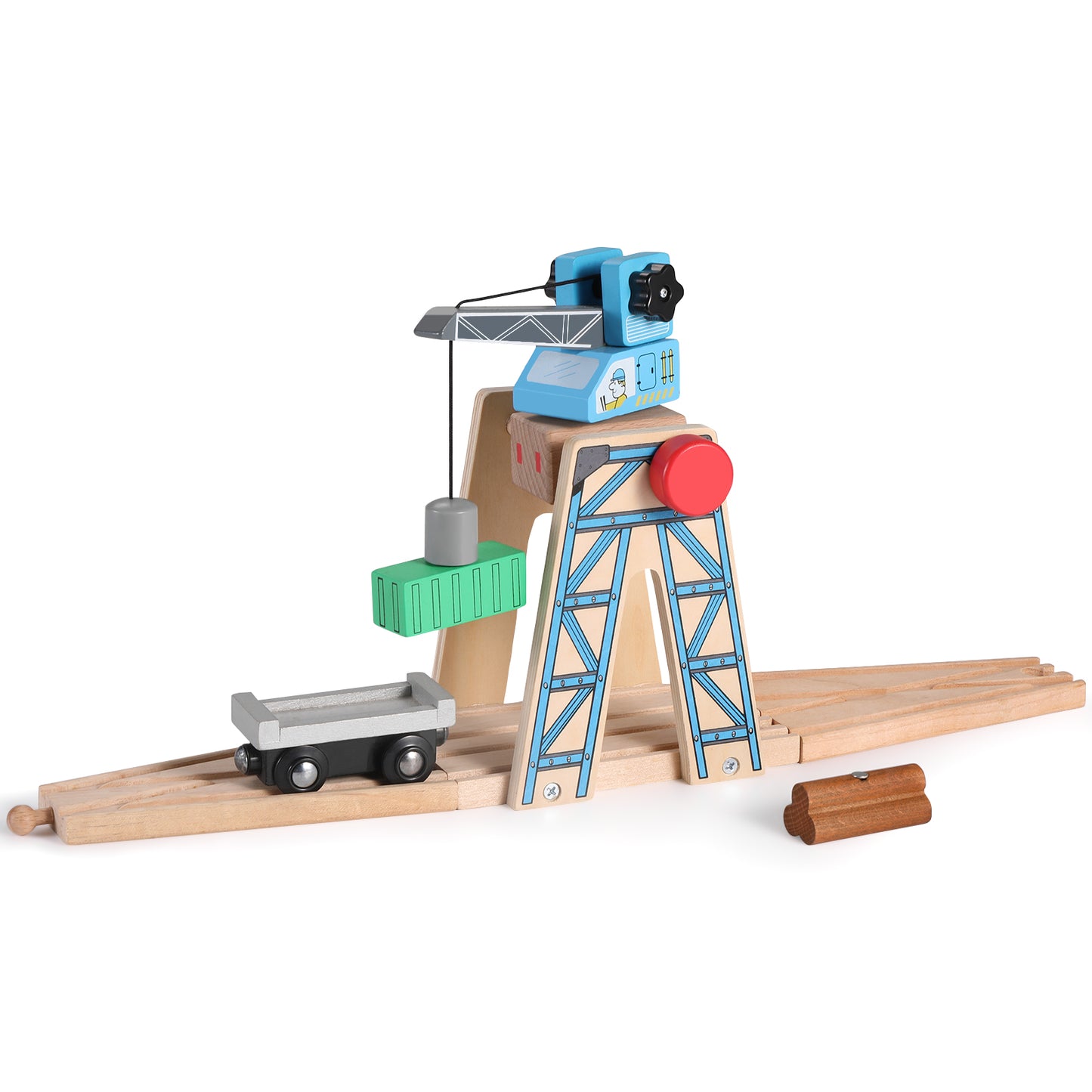 Wooden Magnetic Rotary Crane Train Accessories-1