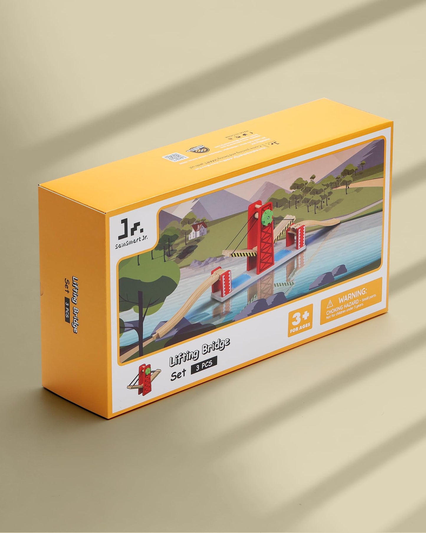 Wooden Train Set Accessories Lifting Bridge Set-6