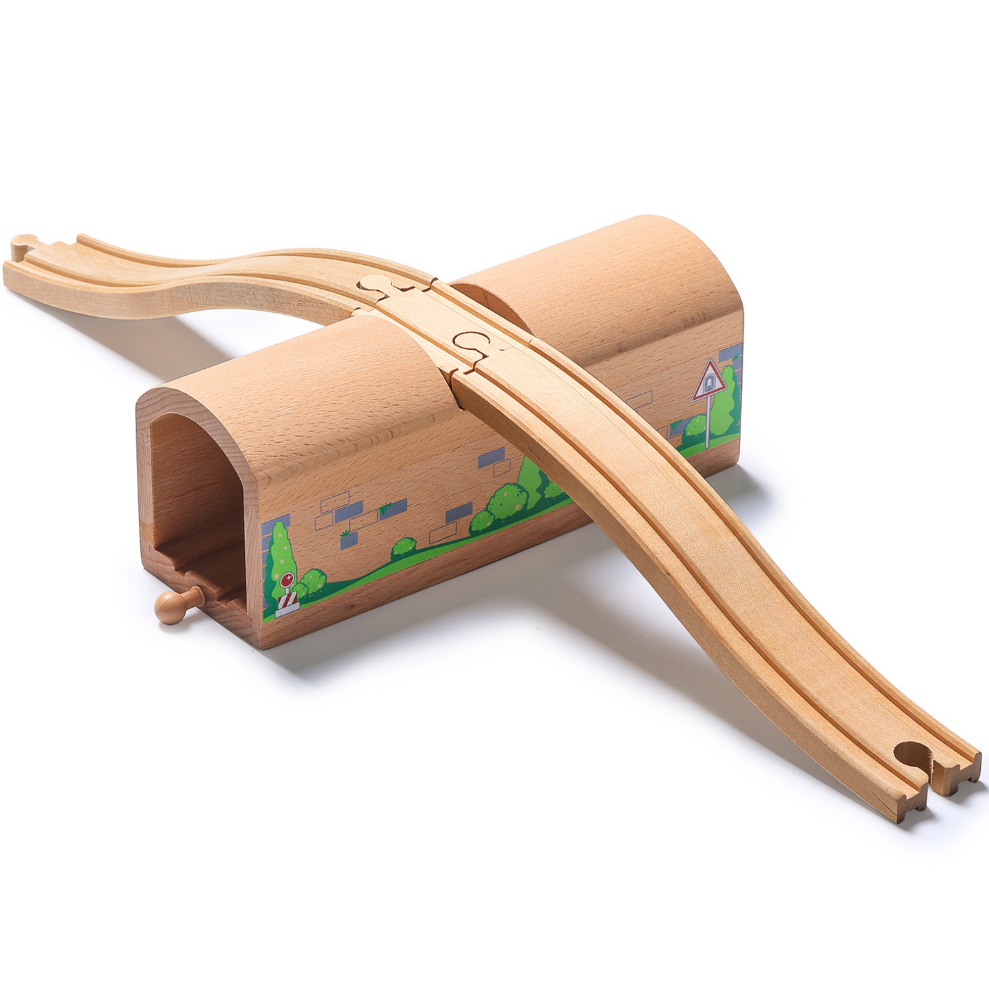 Wooden Train Track Accessories Bridge Tunnel-1