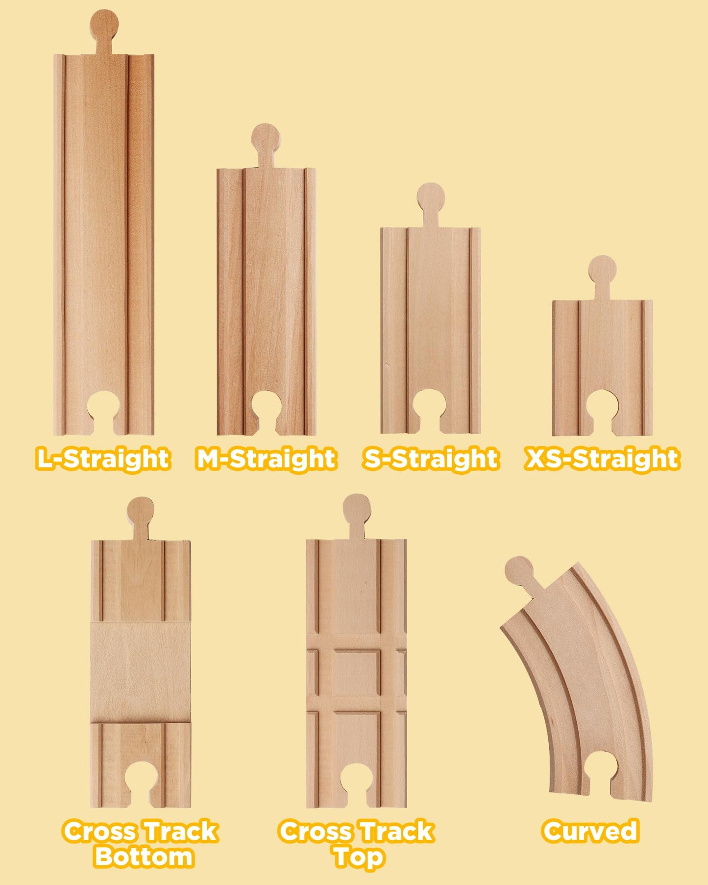 Wooden Train Track Expansion (24 pcs)-6