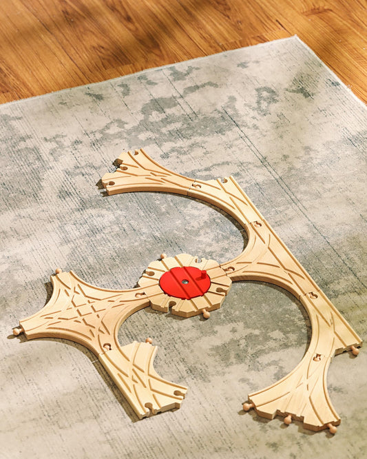 Wooden Train Track Expansion (8 pcs)-2