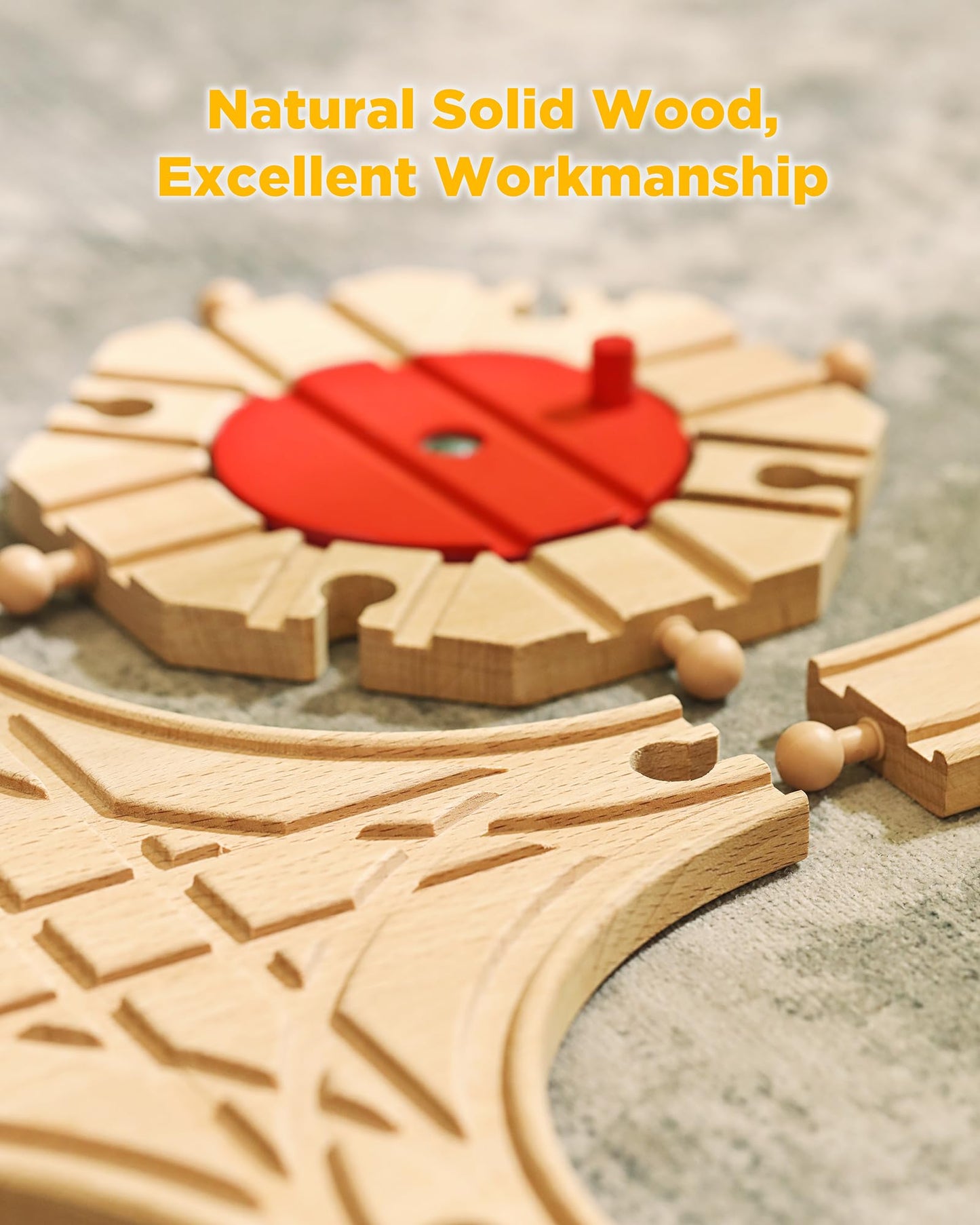 Wooden Train Track Expansion (8 pcs)-