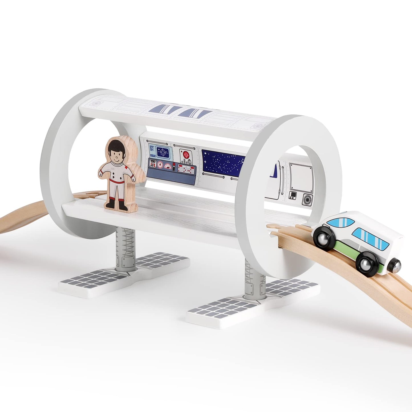 Wooden Space Station Train Set Accessories