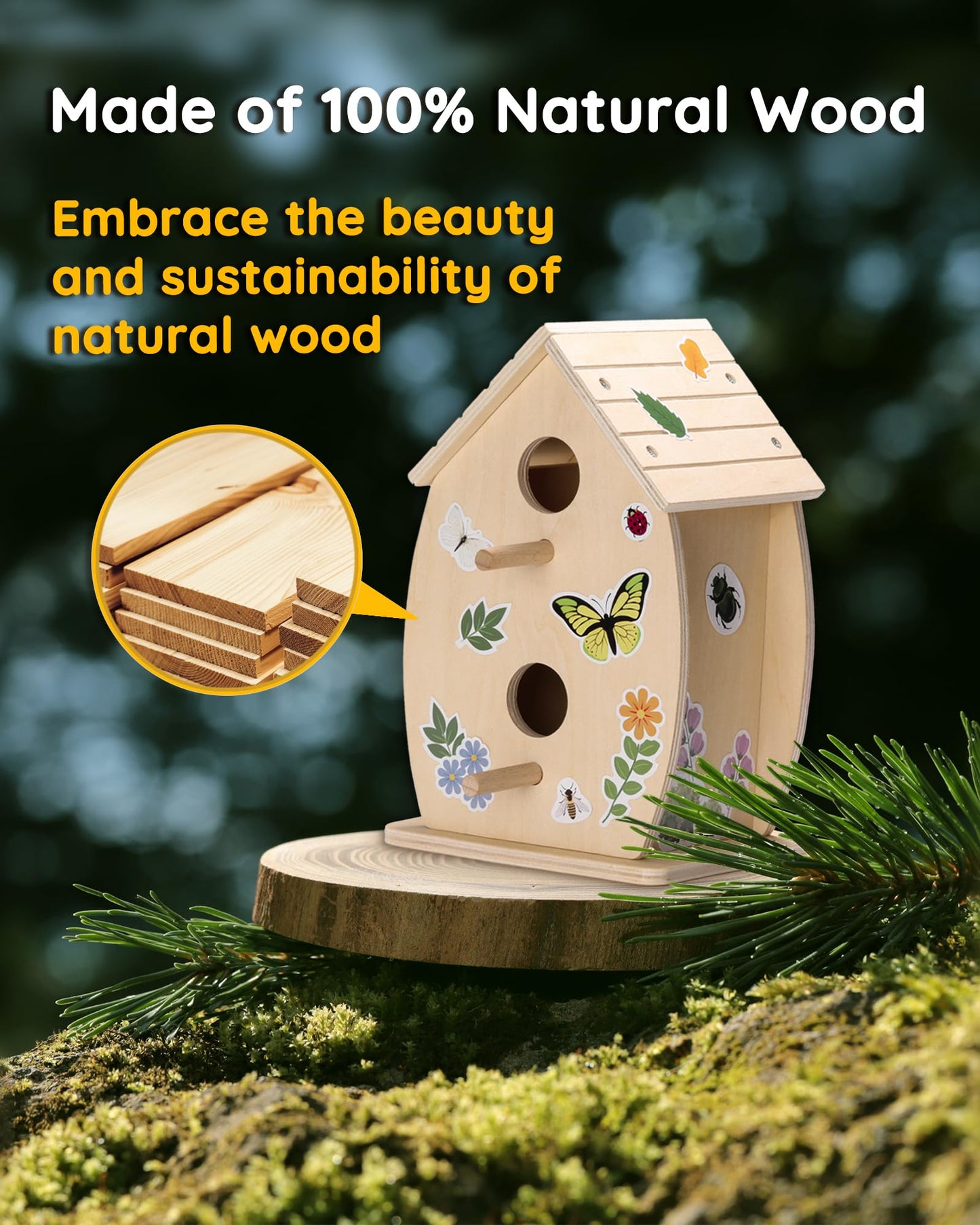 Wooden Toys Bird House Kit for Kids