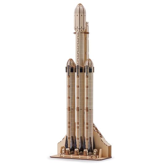 Wooden model of a rocket