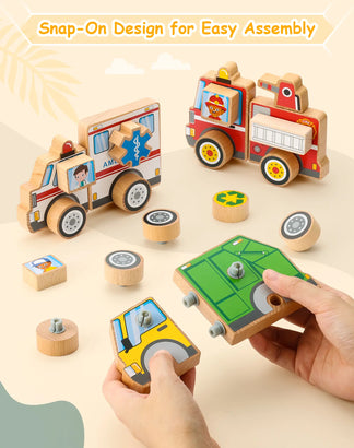 Emergency Vehicle Toys Snap & Take-Apart