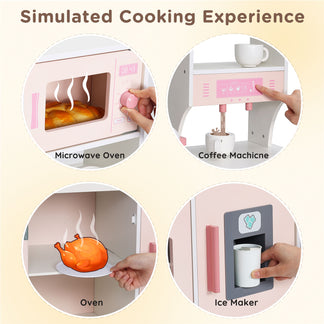Wooden Play Kitchen Set, L Size
