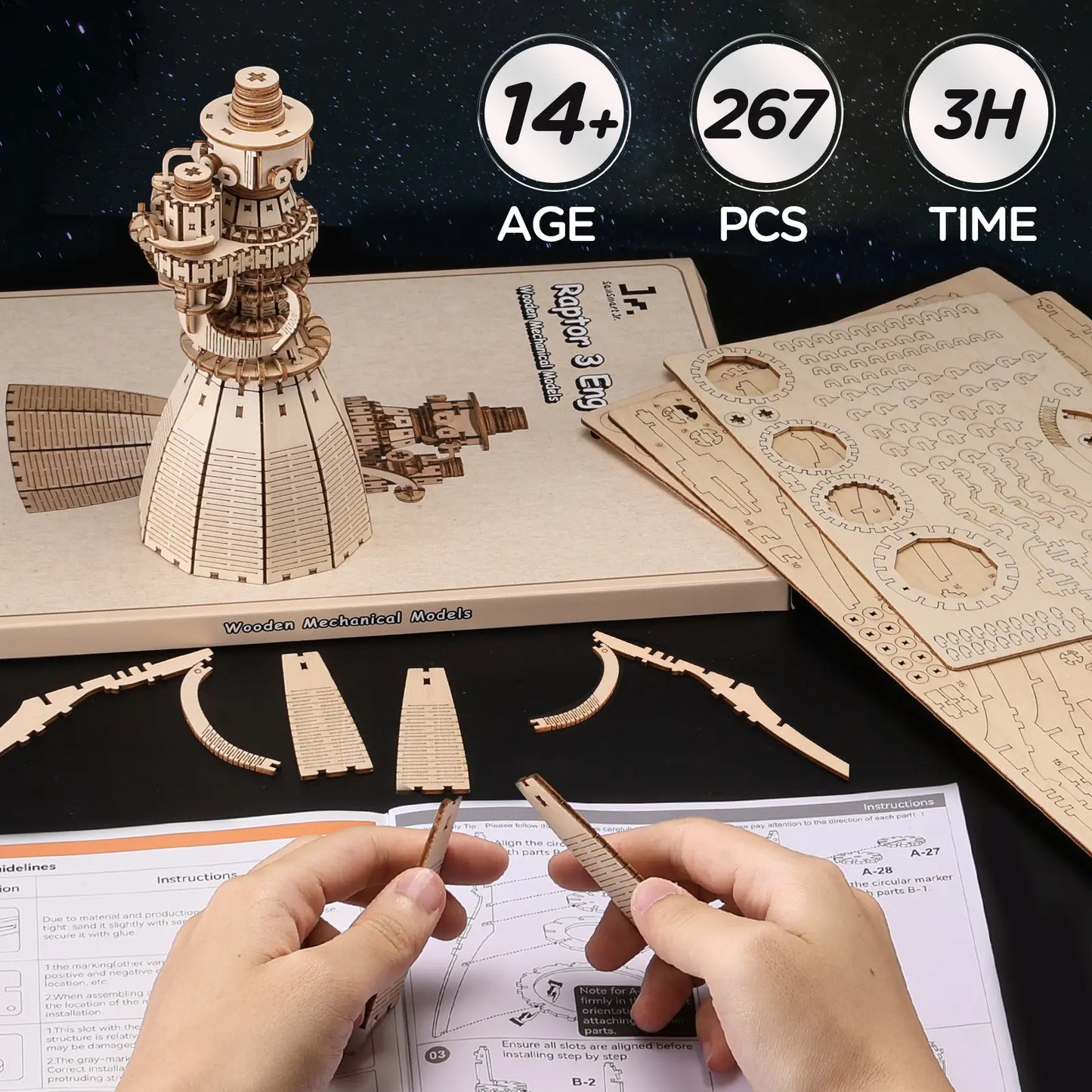 3D Puzzle SpaceX Starship Raptor 3 Engine
