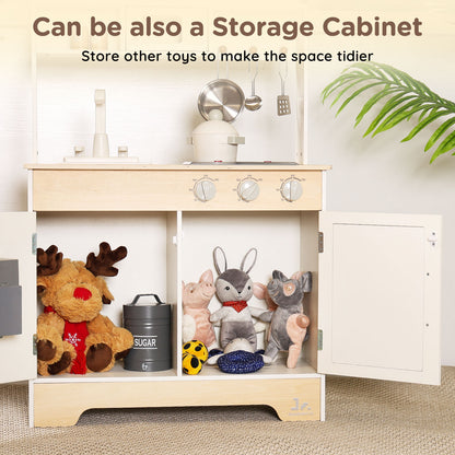 Wooden Play Kitchen Set, M Size