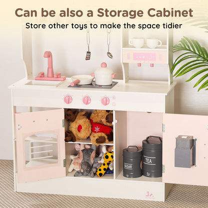 Wooden Play Kitchen Set, L Size