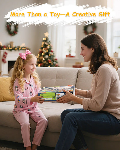 Dinosaur Toys Cardboard Track Set with Clip-on Car