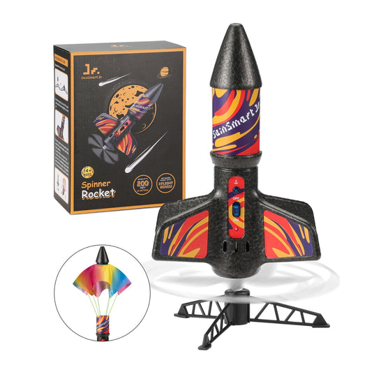 Motorized Air Rocket Toy with Flame Theme