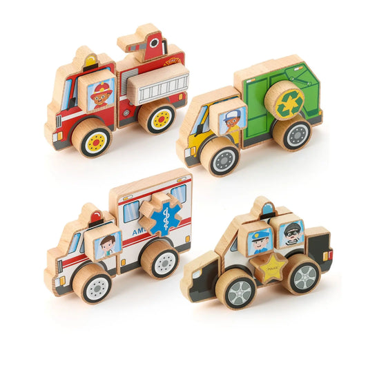Emergency Vehicle Toys Snap & Take-Apart