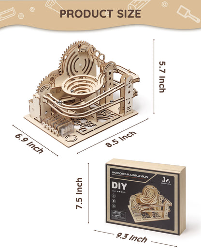 3D Wooden Puzzles Marble Run Kit (112 PCS)-5