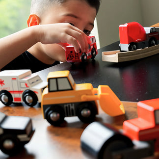 Wooden Toy Car Set (10 PCS)