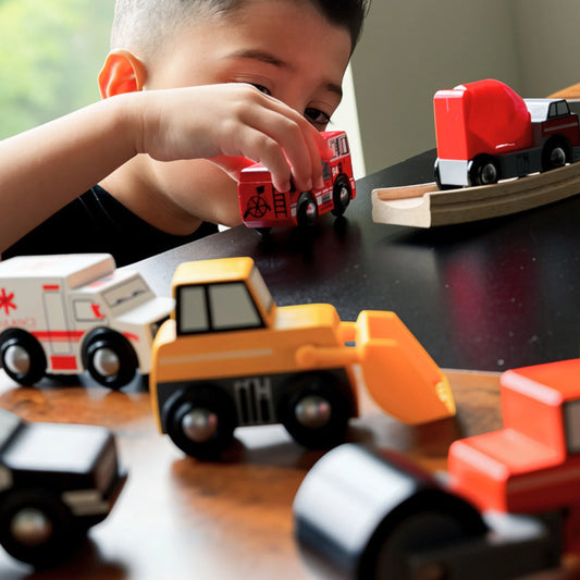 Wooden Toy Car Set (10 PCS)