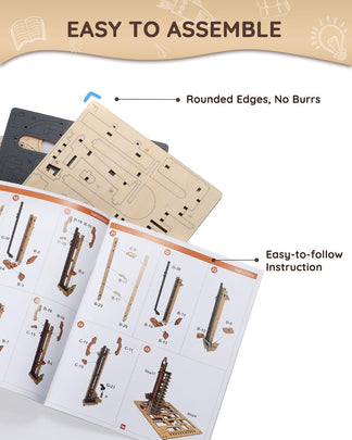 Galaxy Walk 3D Wooden Marble Run Kit