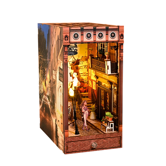 DIY Wooden Book Nook Kit with LED Lights