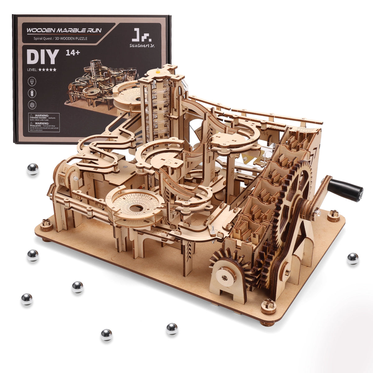 Spiral Quest Wooden 3D Puzzles Marble Run 460pcs