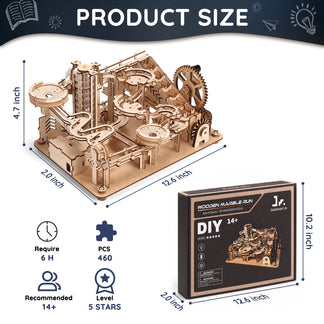 Spiral Quest Wooden 3D Puzzles Marble Run 460pcs