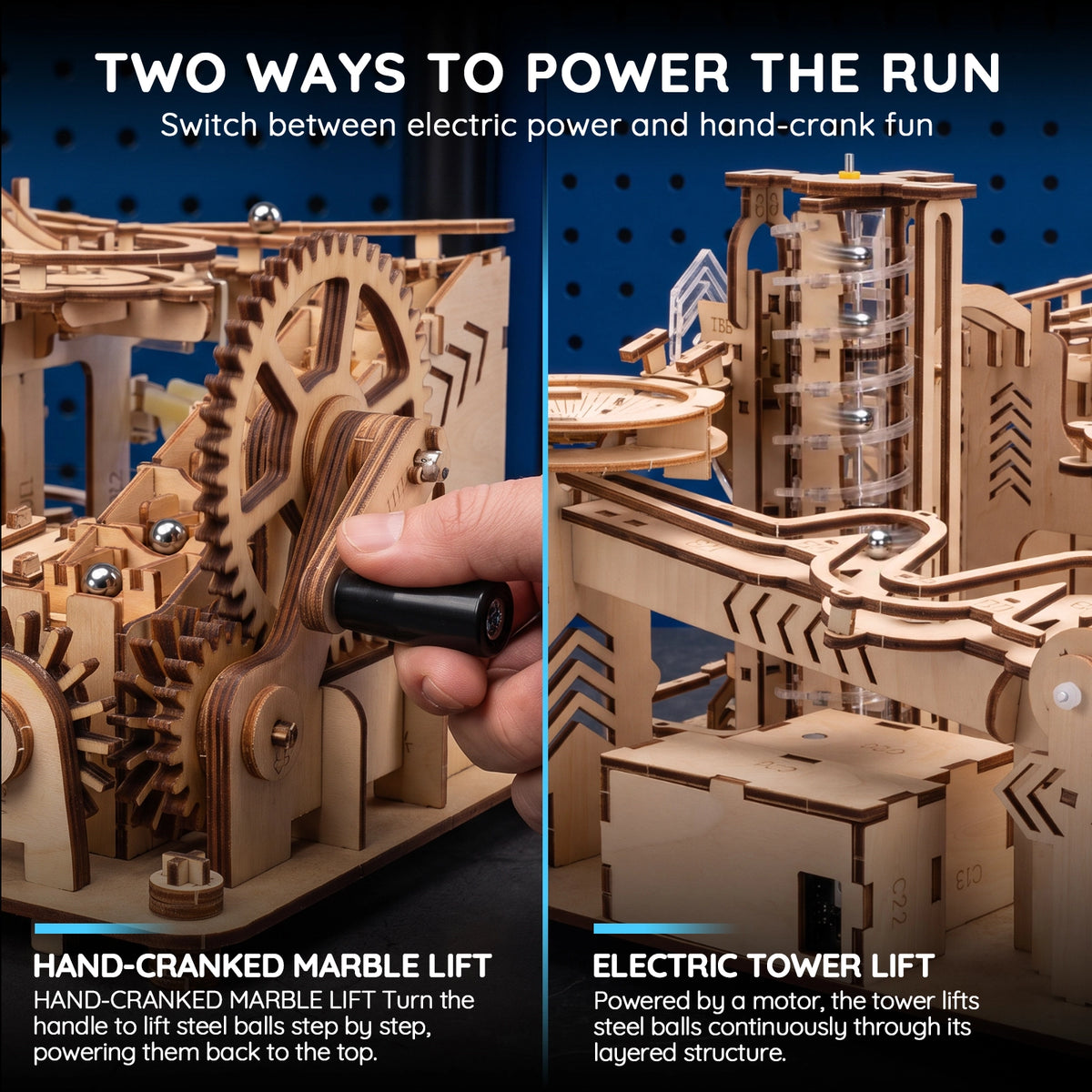 Spiral Quest Wooden 3D Puzzles Marble Run 460pcs
