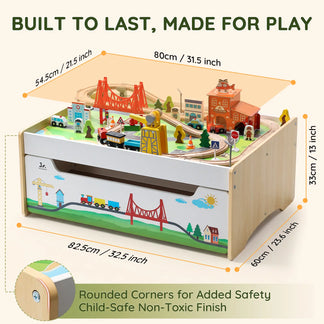 SainSmart Jr. wooden train table with storage - gallery image 2