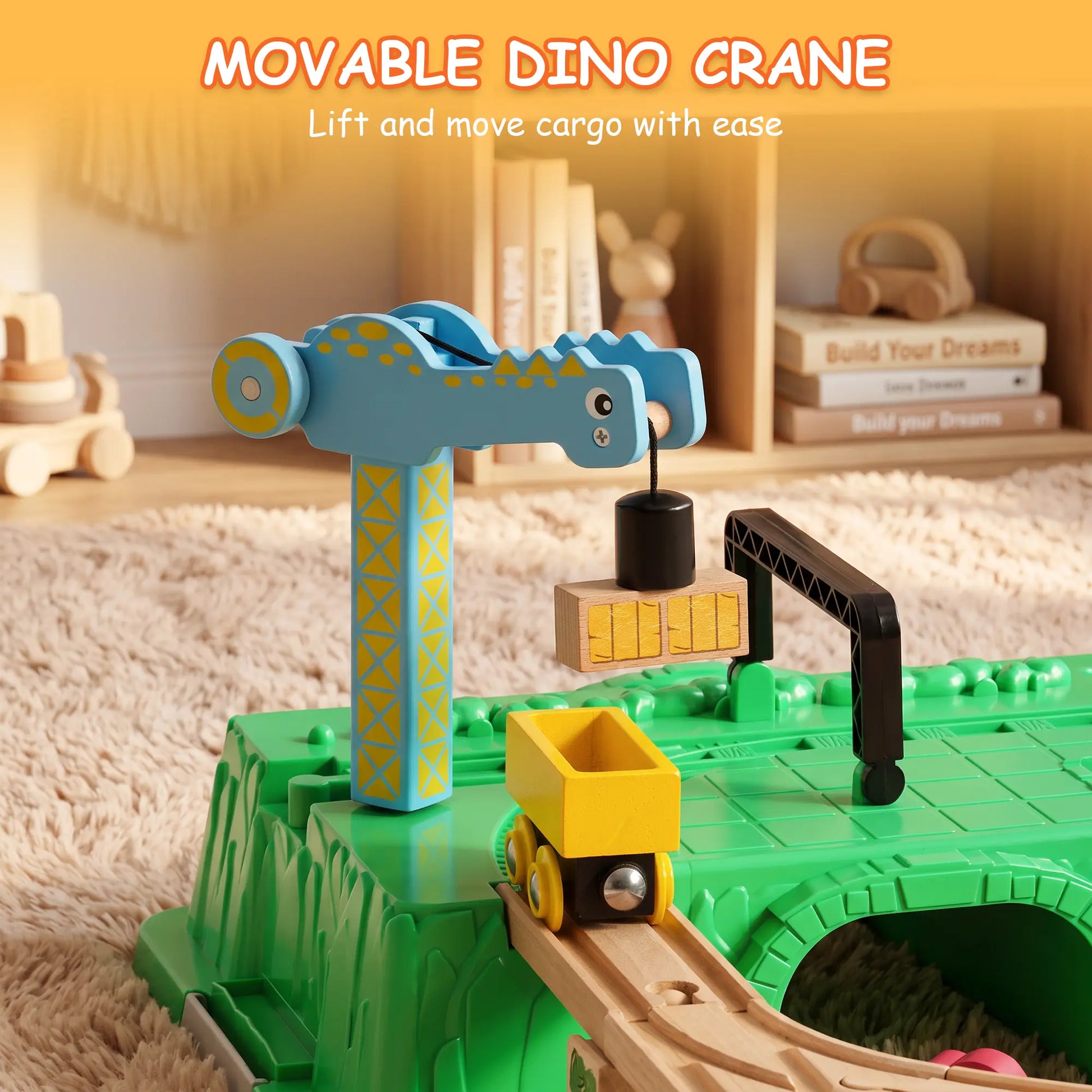 SainSmart Jr. dinosaur wooden train set with storage box - image 10