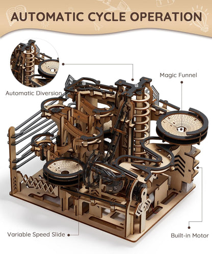 Galaxy Walk 3D Wooden Marble Run Kit