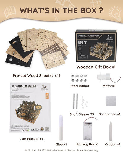 Galaxy Walk 3D Wooden Marble Run Kit
