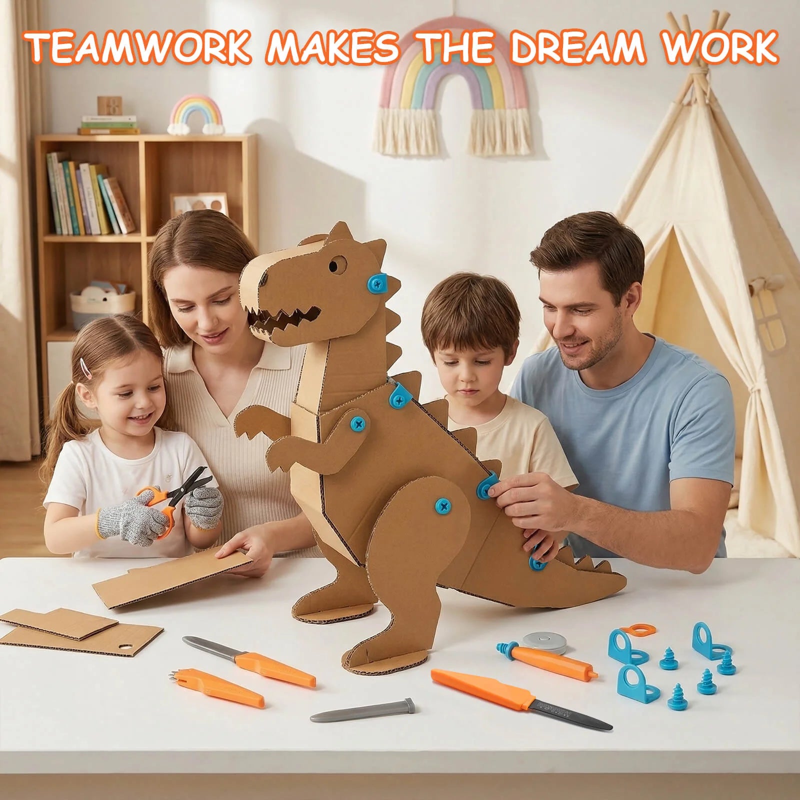 Educational Cardboard Construction Set for Hands