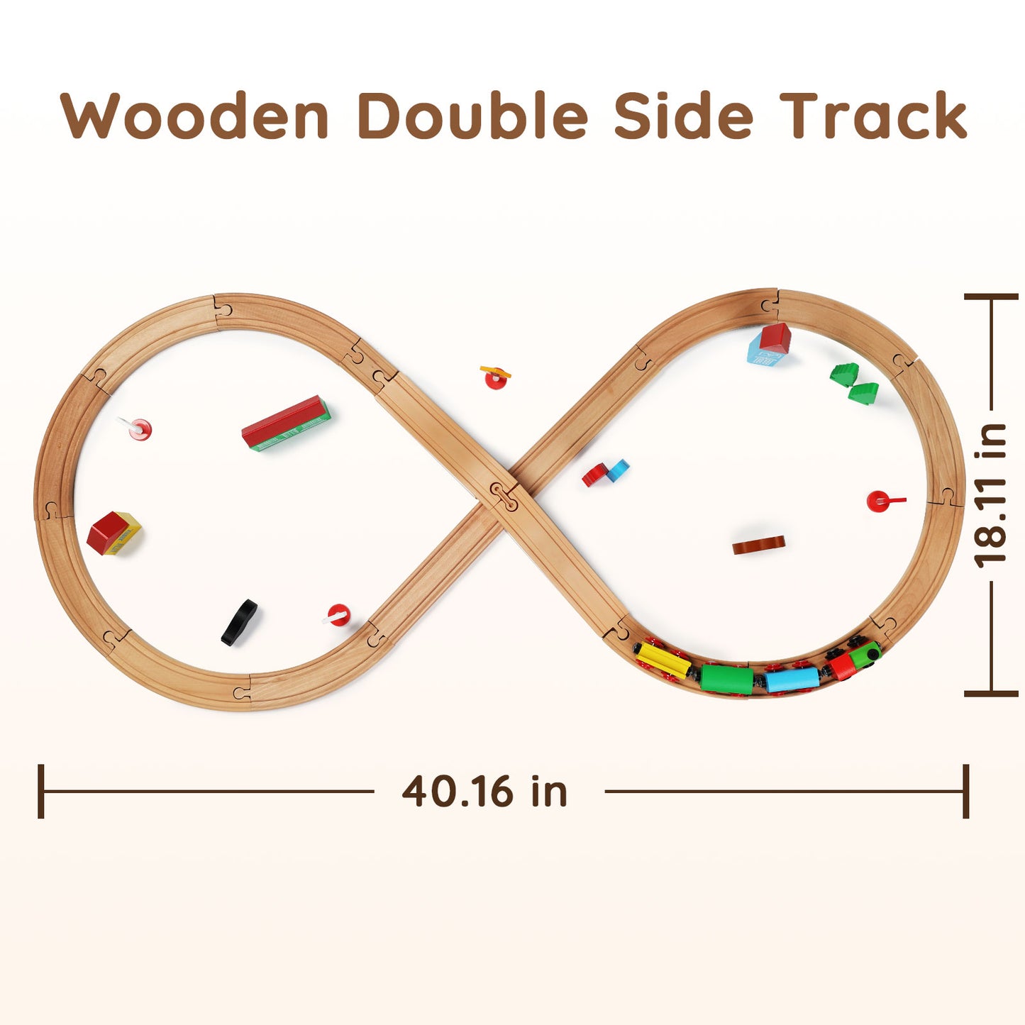 wooden double side track