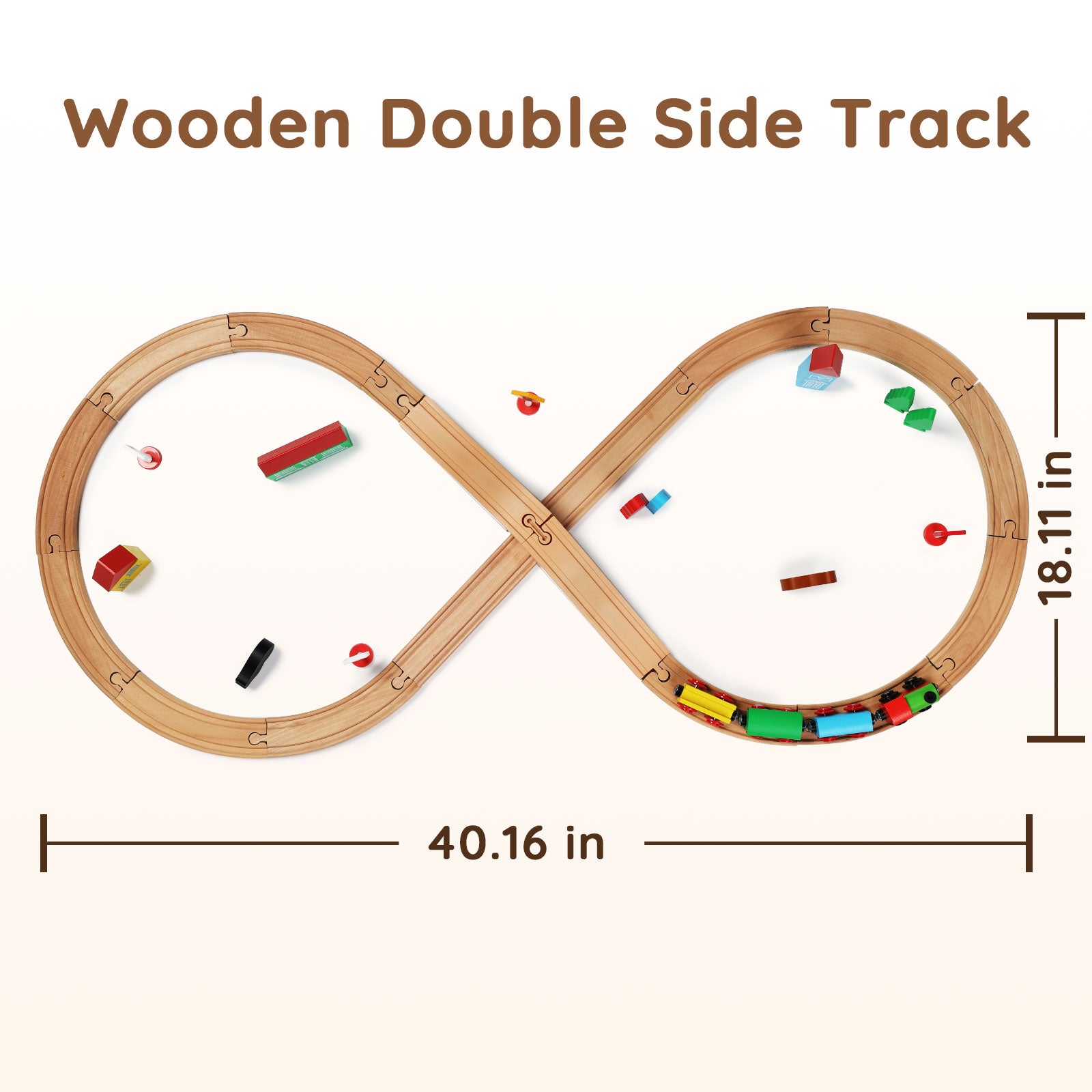 wooden double side track