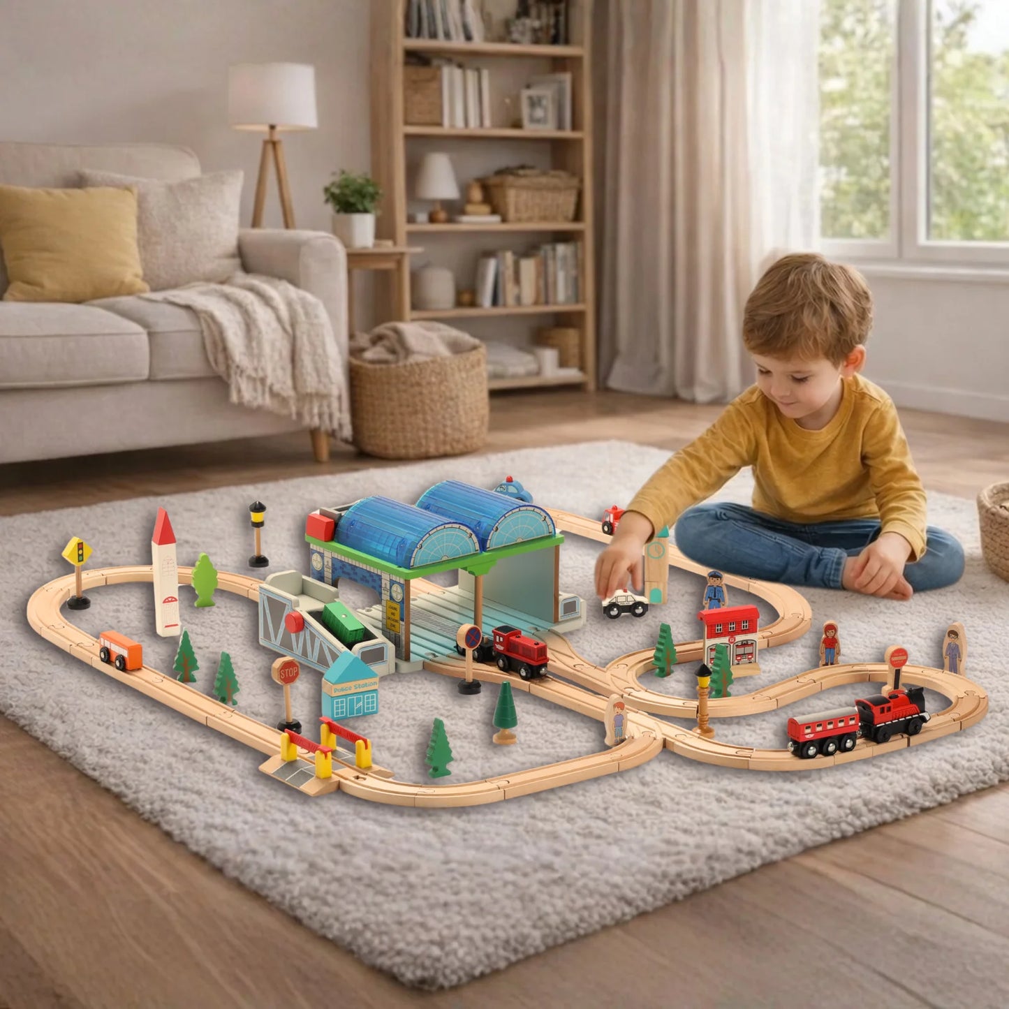 Premium Train Station Accessories- train track