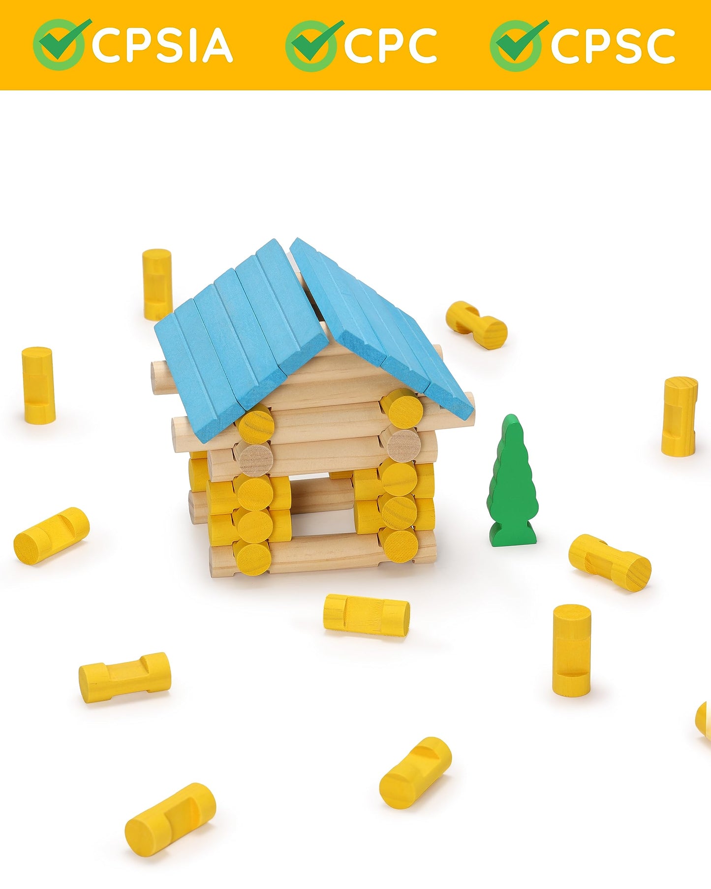 Wooden_Log_Cabin_Set_Pet_Vet_Log_Themed_Classic_Building_Toy_229_Pcs_-5
