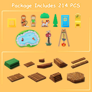 Set of miniature figures and objects