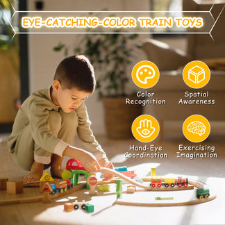 eye catching color train toys
