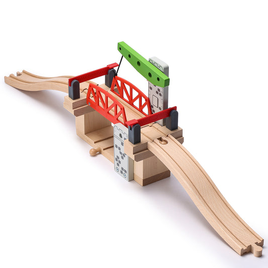 Wooden Moveable Lifting Bridge Train Track Accessory-SainSmart Jr.