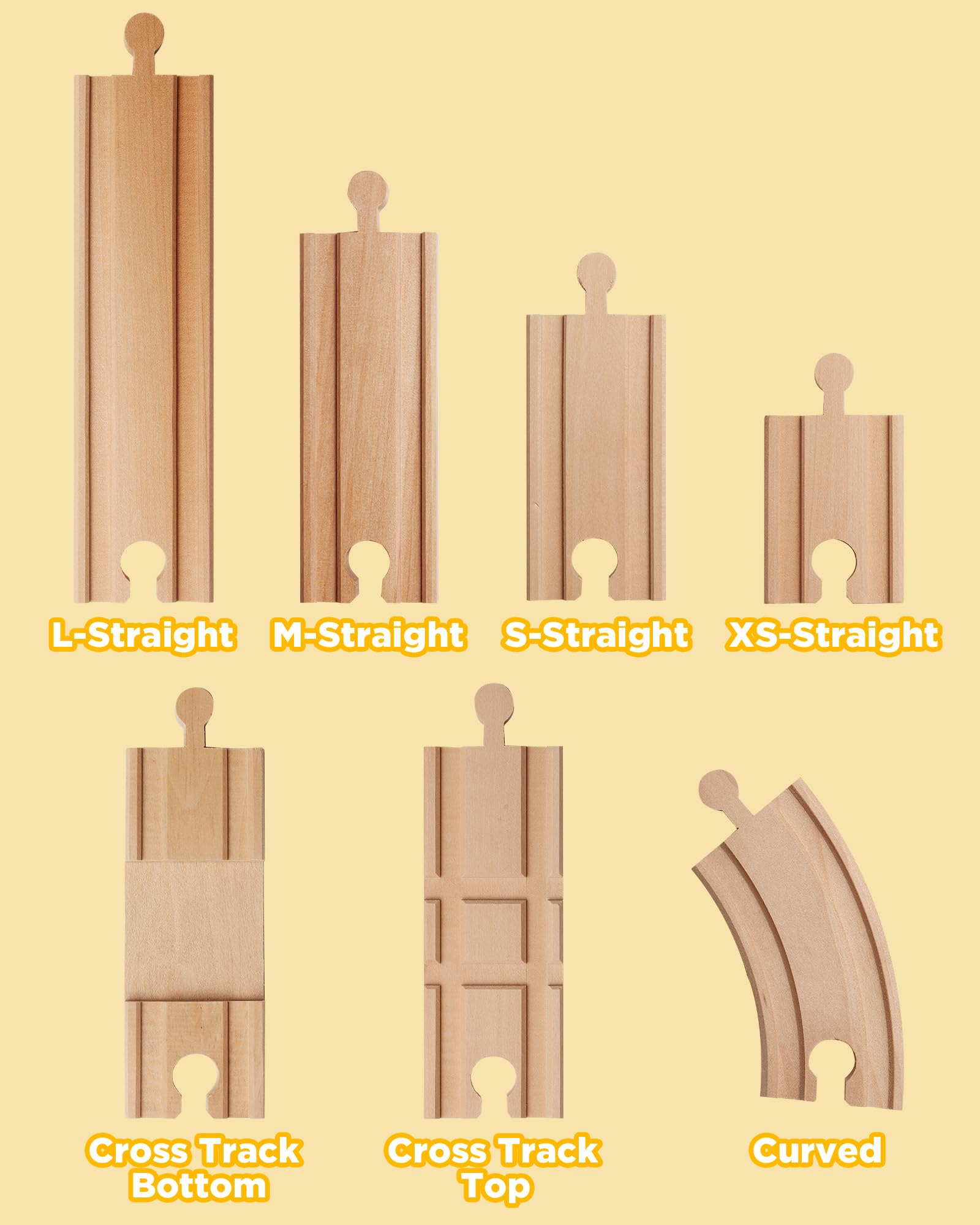 Wooden Train Track Expansion (24 pcs)-6