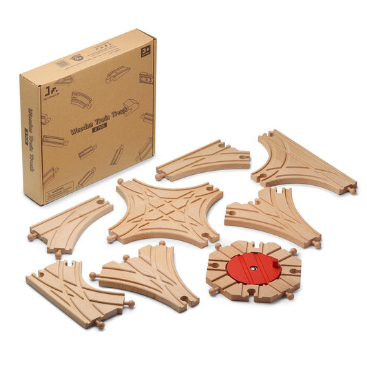 Wooden Train Track Expansion (8 pcs)-1